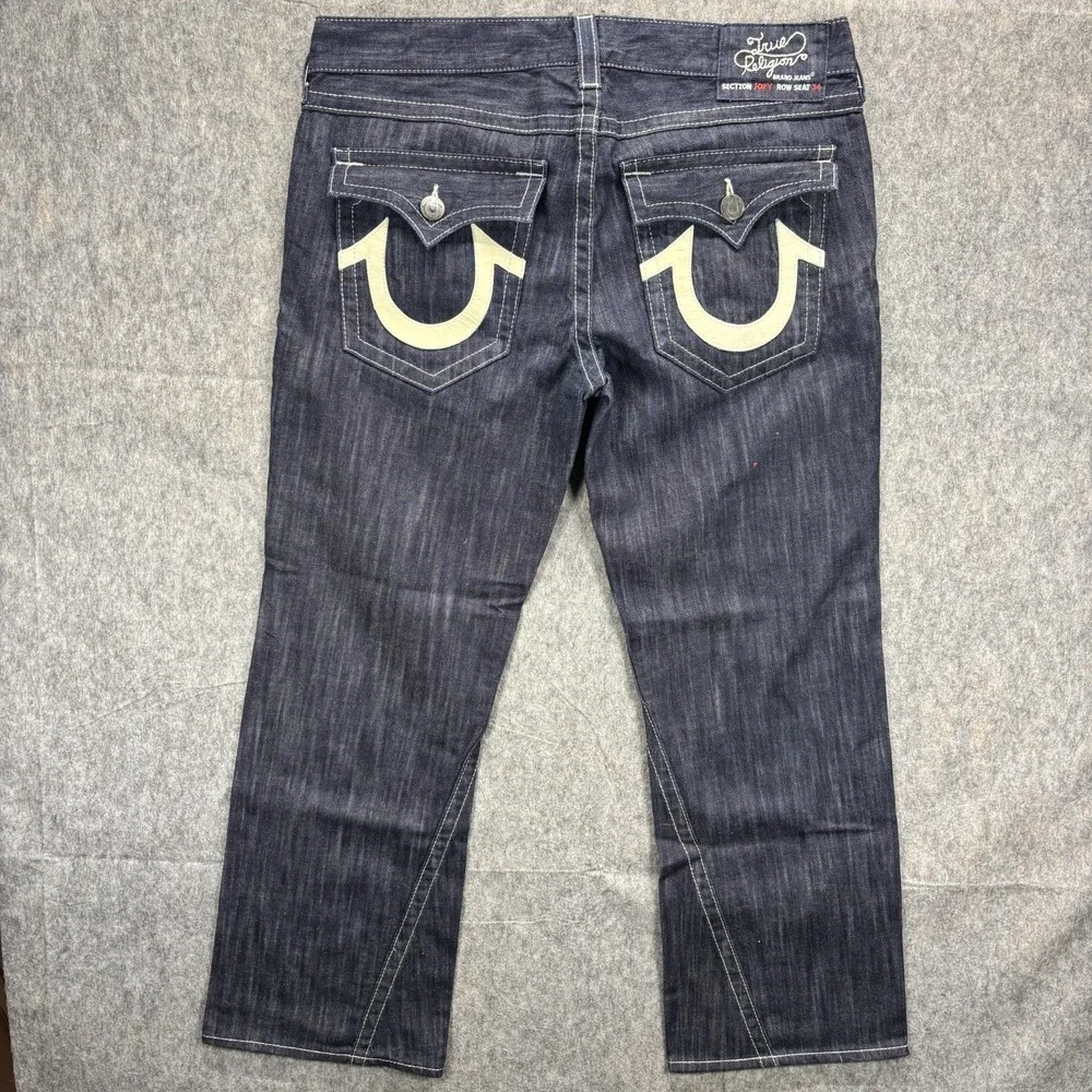 True Religion World Tour Flap Pocket Jeans Joey Men's 38 40x31Dark Wash Straight